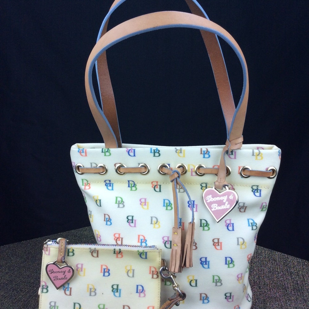 Dooney&Bourke white & colorful bag